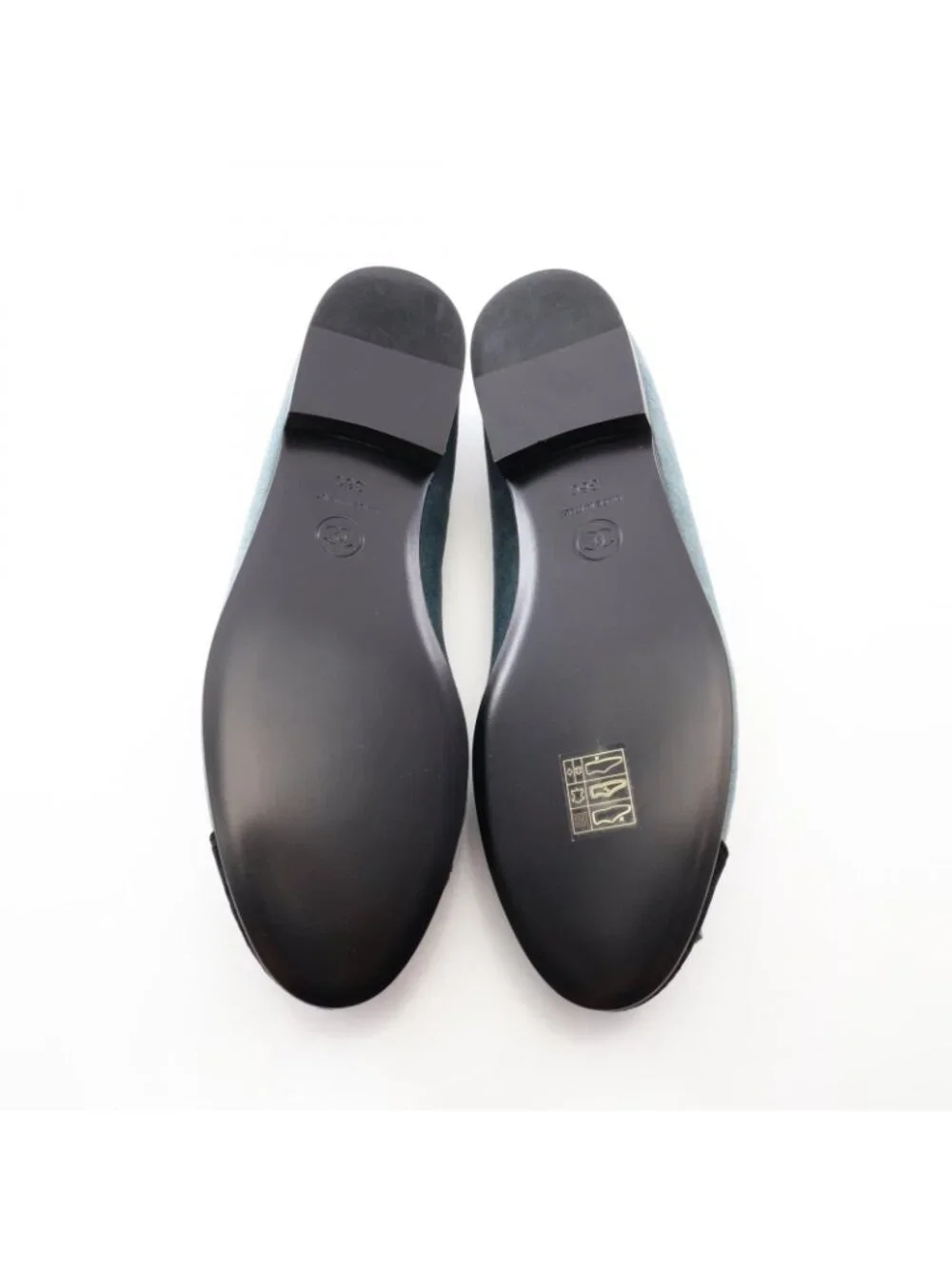 Chanel Pumps CC Logo Fabric Ballet Shoes